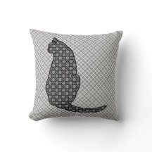 Japanese Cat - Black and White Kimono Print