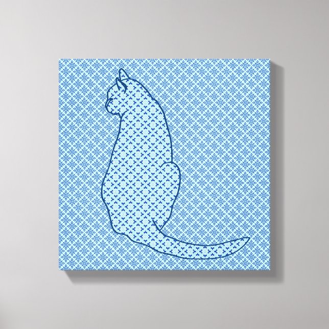 Japanese Cat - Blue Kimono Print (Front)