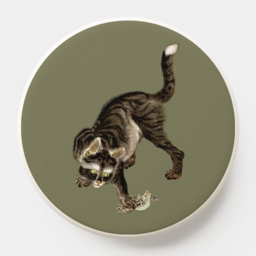 Japanese Cat Catching a Frog PopSocket