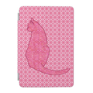 Japanese Cat - Fuchsia Pink Batik iPad Mini Cover