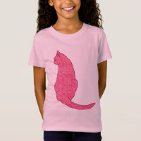 Japanese Cat, Fuchsia Pink Batik