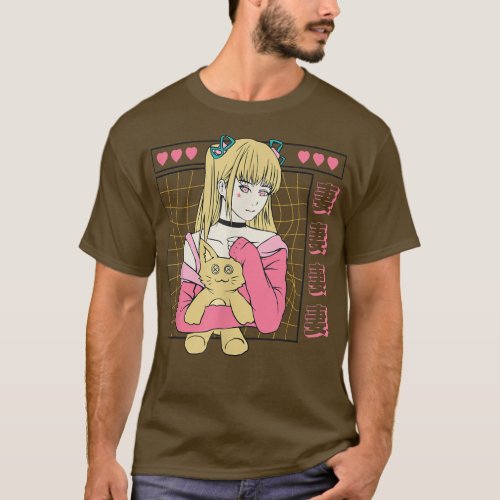 Japanese Cat Girl Anime Character  Japan Aesthetic T_Shirt