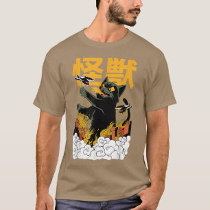 Japanese Cat Japan Kaiju Monster Manga Anime T-Shirt
