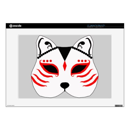 Japanese cat mask 15" laptop skins