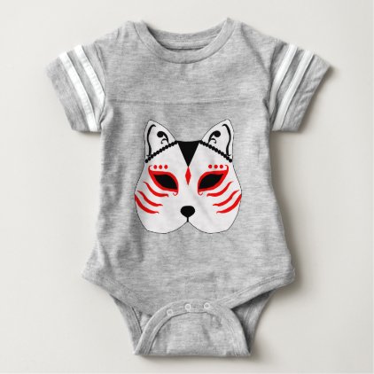 Japanese cat mask baby bodysuit