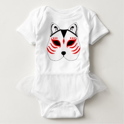 Japanese cat mask baby bodysuit