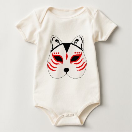 Japanese cat mask baby bodysuit