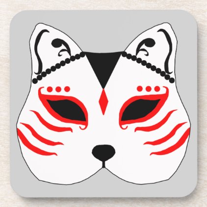 Japanese cat mask coaster