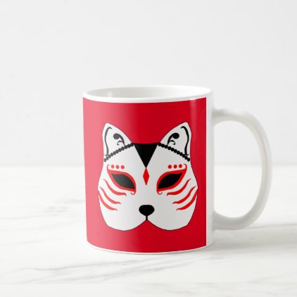 Japanese cat mask coffee mug