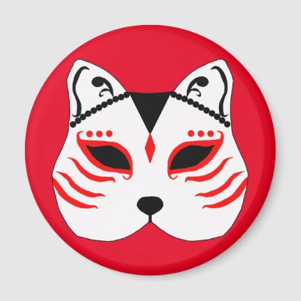 Japanese cat mask magnet