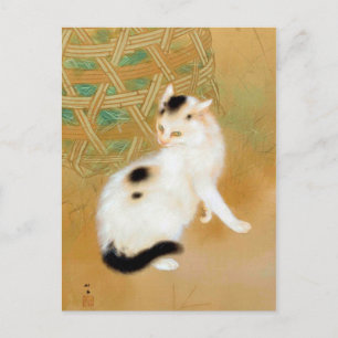 Japanese Cat, Takeuchi Seihō, Japanese Art Postcard