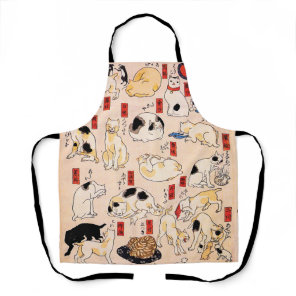 Japanese Cats by Utagawa Kuniyoshi  Apron