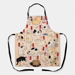 Japanese Cats by Utagawa Kuniyoshi Apron