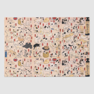 Japanese Cats by Utagawa Kuniyoshi  Tissue Paper