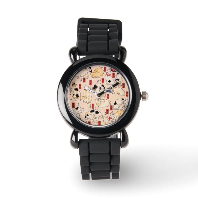 Japanese Cats by Utagawa Kuniyoshi Watch (Front)