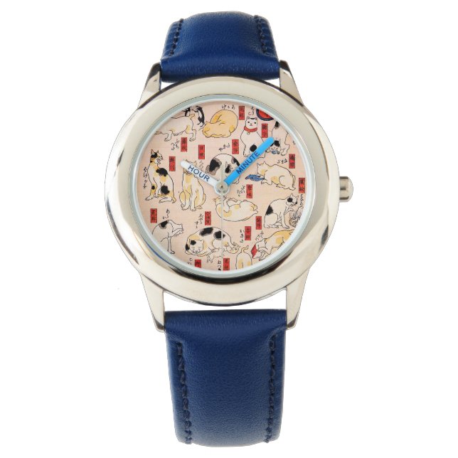 Japanese Cats by Utagawa Kuniyoshi Watch (Front)