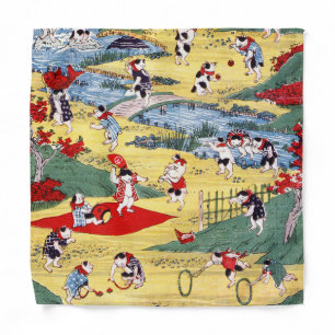 Japanese Cats Country, Utagawa Kunitoshi Bandana
