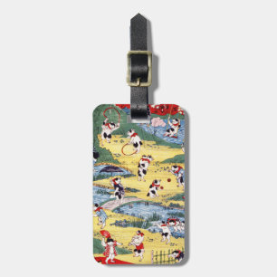Japanese Cats Country, Utagawa Kunitoshi Luggage Tag