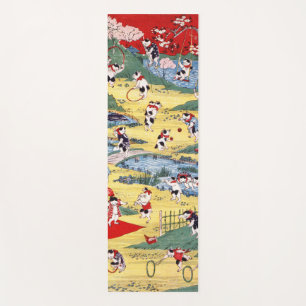 Japanese Cats Country, Utagawa Kunitoshi Yoga Mat