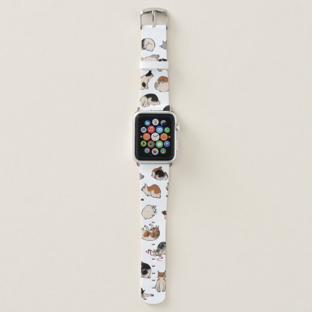 Japanese Cats, Hiroshige, Ukiyo-e Apple Watch Band (Front)