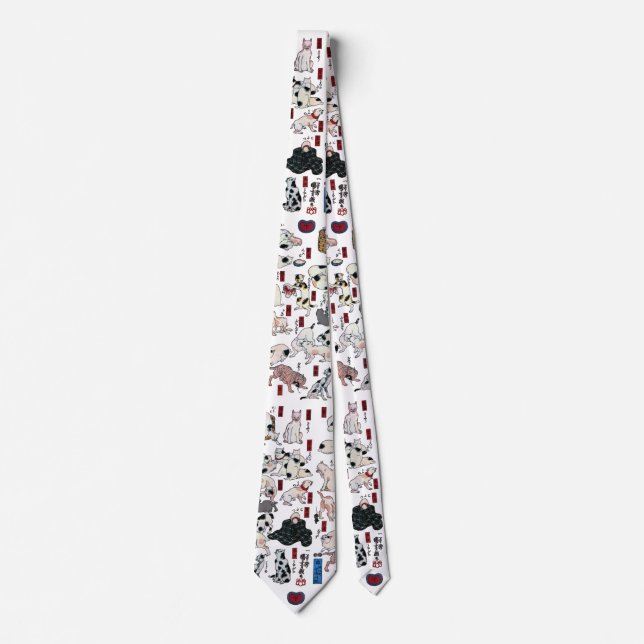 Japanese Cats, Kuniyoshi, Ukiyo-e Neck Tie (Front)