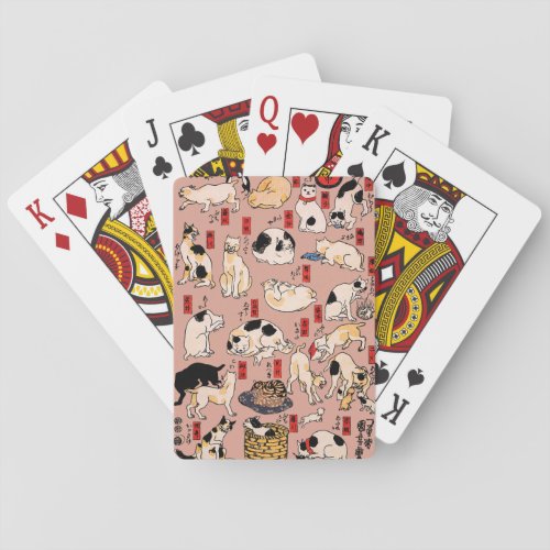 Japanese Cats Ukiyo_e Art Funny Poker Cards