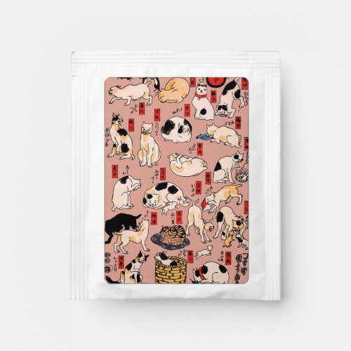 Japanese Cats Ukiyo_e Art Funny Tea Bag Drink Mix
