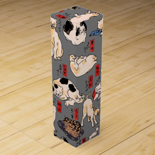 Japanese Cats Ukiyo_e Art Funny Wine Box