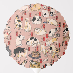japanese cats Ukiyo-e Funny kitty Balloon