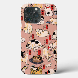 japanese cats Ukiyo-e Funny kitty iPhone 13 Pro Case