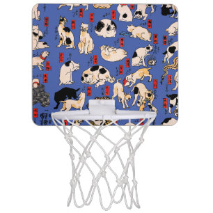 japanese cats Ukiyo-e Funny kitty Mini Basketball Hoop