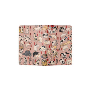 japanese cats Ukiyo-e Funny kitty Passport Holder
