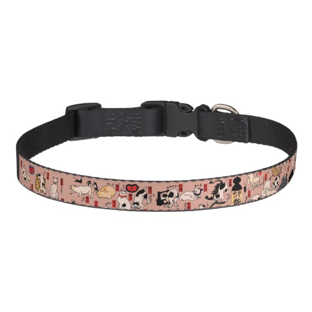 japanese cats Ukiyo-e Funny kitty Pet Collar (Front)
