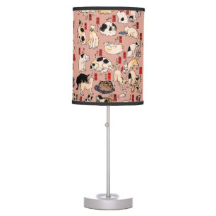 japanese cats Ukiyo-e Funny kitty Table Lamp