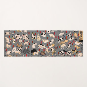 japanese cats Ukiyo-e Funny kitty Yoga Mat