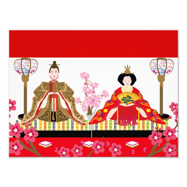 Japanese charm∣hina dolls – celebration of girls'  photo print (Front)