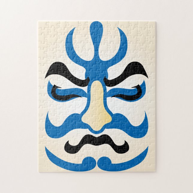Japanese charm∣Traditional Kabuki Theater Makeup Jigsaw Puzzle (Vertical)