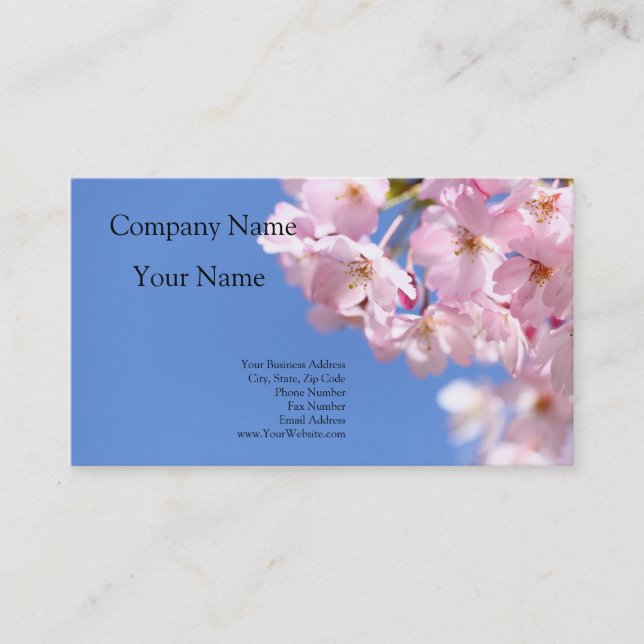 Japanese Cherry Blissom Business Card (Front)