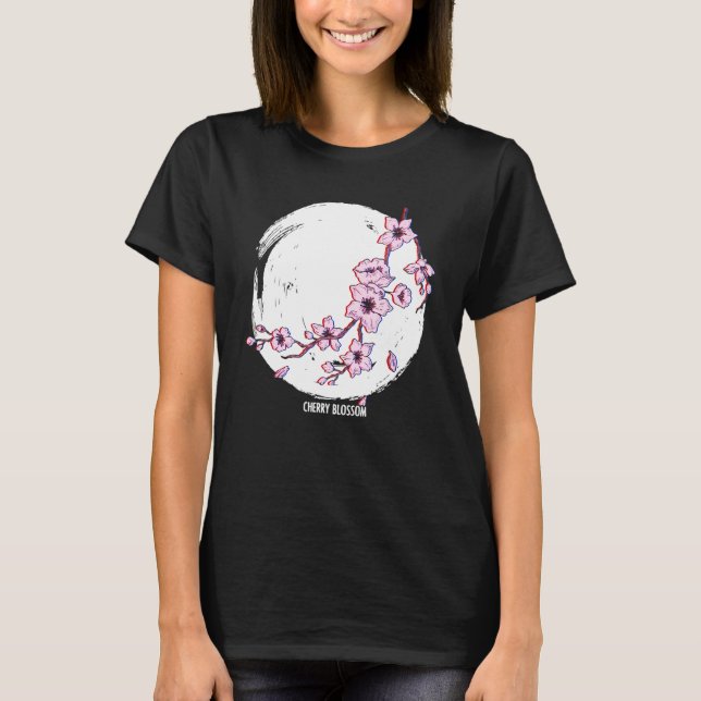Japanese Cherry Blossom Aesthetic Vaporwave Otaku T-Shirt (Front)