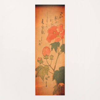 JAPANESE CHERRY BLOSSOM AND POPPIES YOGA MAT 