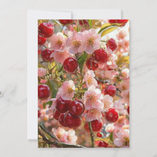 Japanese Cherry Blossom Castle Wedding Invitation 