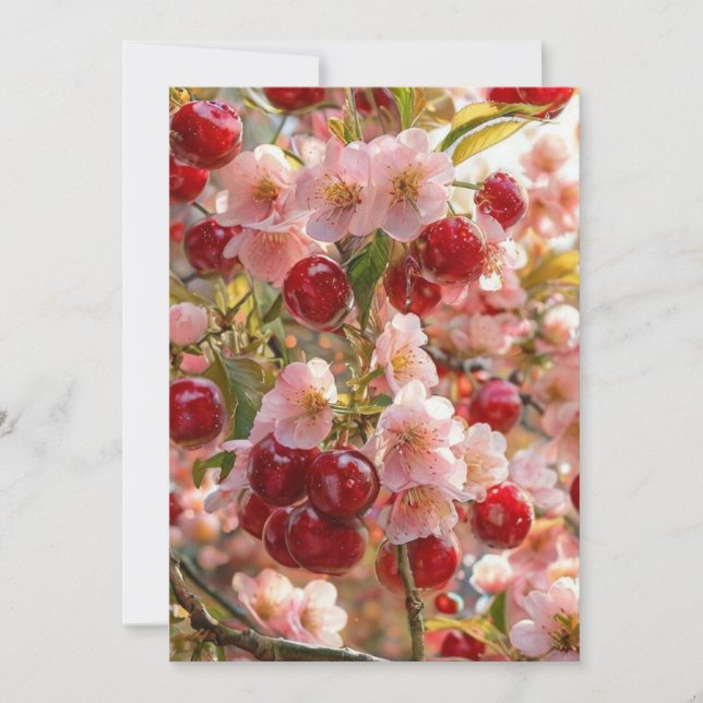 Japanese Cherry Blossom Castle Wedding Invitation  (Front)