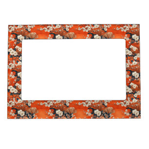 Japanese Cherry Blossom Fan Pattern (1) Magnetic Frame