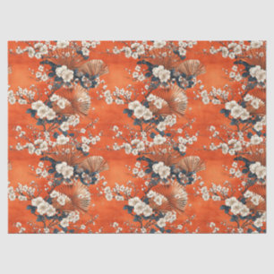 Japanese Cherry Blossom Fan Pattern (1) Tissue Paper