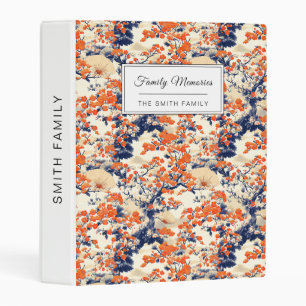Japanese Cherry Blossom Fan Pattern (2) Mini Binder
