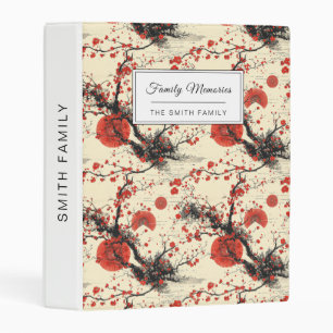 Japanese Cherry Blossom Fan Pattern (4) Mini Binder