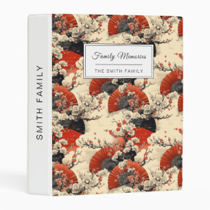 Japanese Cherry Blossom Fan Pattern (5) Mini Binder