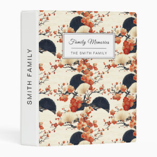 Japanese Cherry Blossom Fan Pattern (6) Mini Binder