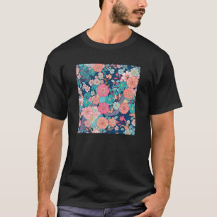 Japanese Cherry Blossom Flower Pink Sakura Floral  T-Shirt