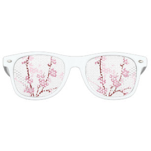 Japanese cherry blossom, gentle pink flower,girly, retro sunglasses